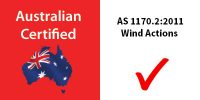 Australian Certified AS 1170-2-2011 Wind Actions